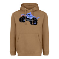 Toasted Coconut Monster Truck Megalodon Heavyweight Hoodie - linhVisuals