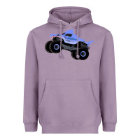 Lavender Monster Truck Megalodon Heavyweight Hoodie - linhVisuals