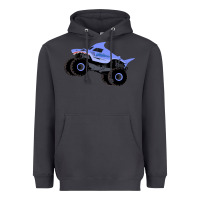 Smoke Monster Truck Megalodon Heavyweight Hoodie - linhVisuals