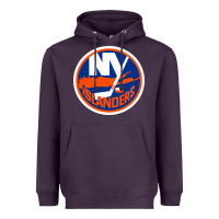 Plum Ny islanders Heavyweight Hoodie - linhVisuals