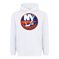 White Ny islanders Heavyweight Hoodie - linhVisuals