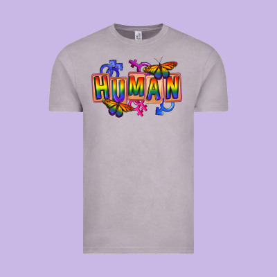 Human Pride Vintage Tee Designed By Fadigitalartstudio