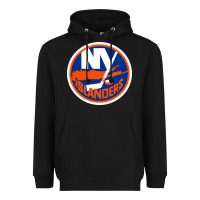 Black Ny islanders Heavyweight Hoodie - linhVisuals