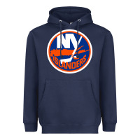 Navy Ny islanders Heavyweight Hoodie - linhVisuals