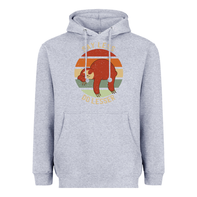 Say Less Do Lesser Funny Sloth Heavyweight Hoodie by linhVisuals | Teevron