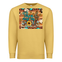 Antique Gold then sings my soul treble clef Premium Sweatshirt - JahusDesignShop