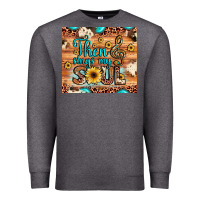 Charcoal Heather then sings my soul treble clef Premium Sweatshirt - JahusDesignShop
