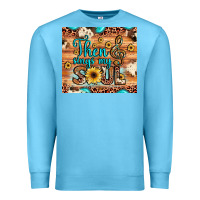 Ocean Blue then sings my soul treble clef Premium Sweatshirt - JahusDesignShop