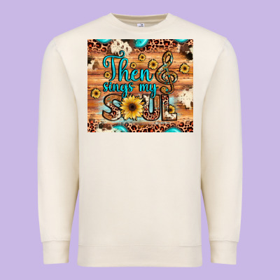 Then Sings My Soul Treble Clef Premium Sweatshirt Designed By Jahusdesignshop
