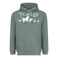 Sage FARM LIFE ANIMAL Heavyweight Hoodie - linhVisuals