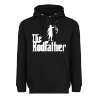 Black Fishing The Rodfather Heavyweight Hoodie - linhVisuals