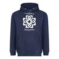 Navy BREAKING BENJAMIN - BLACK AND WHITE Heavyweight Hoodie - linhVisuals