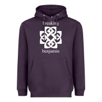 Plum BREAKING BENJAMIN - BLACK AND WHITE Heavyweight Hoodie - linhVisuals