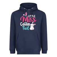 Navy little miss cottontail easter Heavyweight Hoodie - linhVisuals