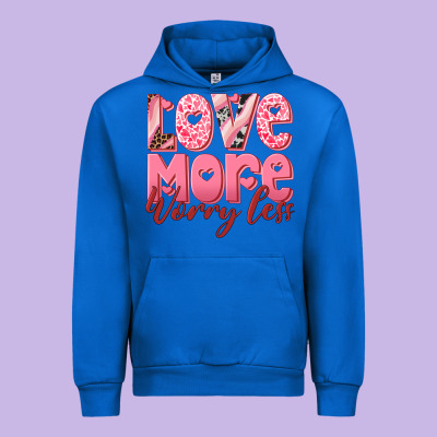 Love More Worry Less Urban Hoodie Designed By Ranaportraitstore