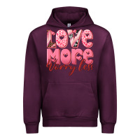 Mauve Wine love more worry less Urban Hoodie - RanaPortraitStore