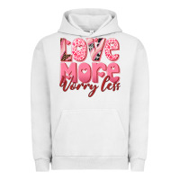 Pigment Lunar Rock love more worry less Urban Hoodie - RanaPortraitStore