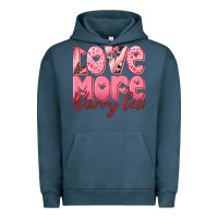 Pigment Midnight Navy love more worry less Urban Hoodie - RanaPortraitStore