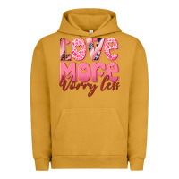 Pigment Peanut Butter love more worry less Urban Hoodie - RanaPortraitStore