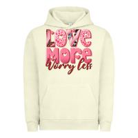 Pigment Pistachio love more worry less Urban Hoodie - RanaPortraitStore