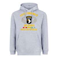 Heather Grey Airborne 101st division Heavyweight Hoodie - linhVisuals