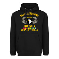 Black Airborne 101st division Heavyweight Hoodie - linhVisuals