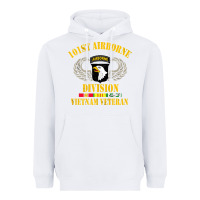 White Airborne 101st division Heavyweight Hoodie - linhVisuals