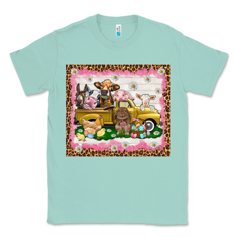Easter Day With Farm Animals Tumbler Classic Tee by HowdyJamesFarm | Teevron