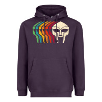 Plum Retro Mask Doom Heavyweight Hoodie - linhVisuals