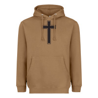 Toasted Coconut Cross Heavyweight Hoodie - linhVisuals