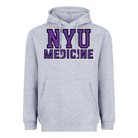 Heather Grey nyu medicine Heavyweight Hoodie - linhVisuals