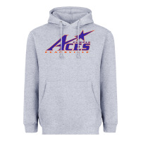 Heather Grey evansville purple aces Heavyweight Hoodie - linhVisuals