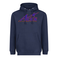 Navy evansville purple aces Heavyweight Hoodie - linhVisuals
