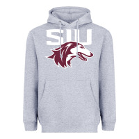 Heather Grey southern illinois salukis Heavyweight Hoodie - linhVisuals