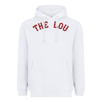 White the lou retro louis fan tribute  loui cardinal Heavyweight Hoodie - linhVisuals