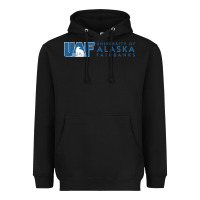 Black University of Alaska Fairbanks Heavyweight Hoodie - linhVisuals