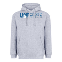 Heather Grey University of Alaska Fairbanks Heavyweight Hoodie - linhVisuals