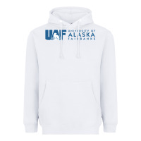 White University of Alaska Fairbanks Heavyweight Hoodie - linhVisuals