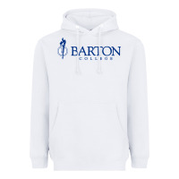 White Barton College Heavyweight Hoodie - linhVisuals