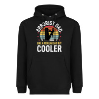 Black arborist dad tree climber logger woodworker chainsaw mens t shirt Heavyweight Hoodie - linhVisuals