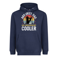 Navy arborist dad tree climber logger woodworker chainsaw mens t shirt Heavyweight Hoodie - linhVisuals