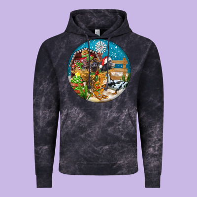 Christmas  Farm Animals Vintage Hoodie Designed By Fadigitalartstudio