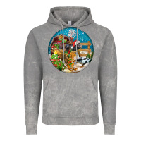Cloud Rock Christmas  farm animals Vintage Hoodie - FaDigitalArtStudio