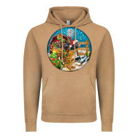 Vintage Camel Christmas  farm animals Vintage Hoodie - FaDigitalArtStudio