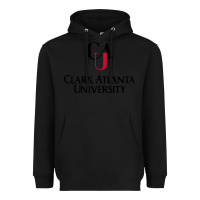 Black Clark Atlanta University Heavyweight Hoodie - linhVisuals