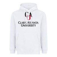 White Clark Atlanta University Heavyweight Hoodie - linhVisuals