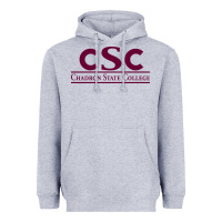 Heather Grey Chadron State College Heavyweight Hoodie - linhVisuals