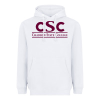 White Chadron State College Heavyweight Hoodie - linhVisuals