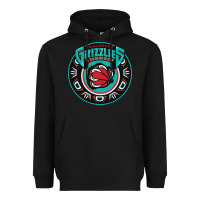 Black vancouver grizzlie retro Heavyweight Hoodie - linhVisuals