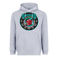 Heather Grey vancouver grizzlie retro Heavyweight Hoodie - linhVisuals